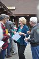 Angelica Carpenter and Michael Riley quiz other Winkies during the ice-breaker