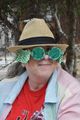 Susan Hall sports chic shades